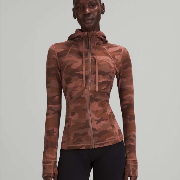 Women's LULULEMON DEFINE Brown Camouflage Zip-Up Hoodie - Picture 1 of 6